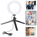 Lampe circulaire à LED de 16 cm avec trépied