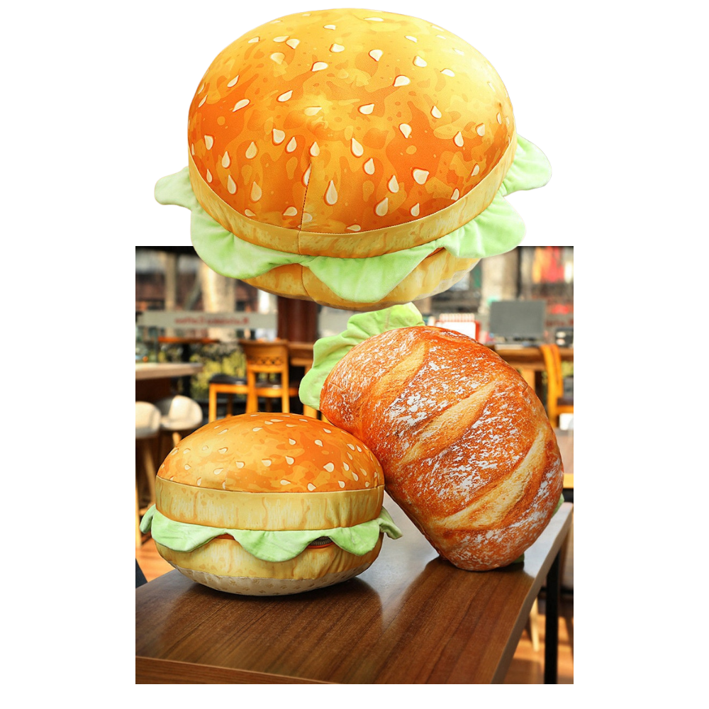 Coussin en forme de burger