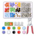 Pack de boutons de pression avec pince
