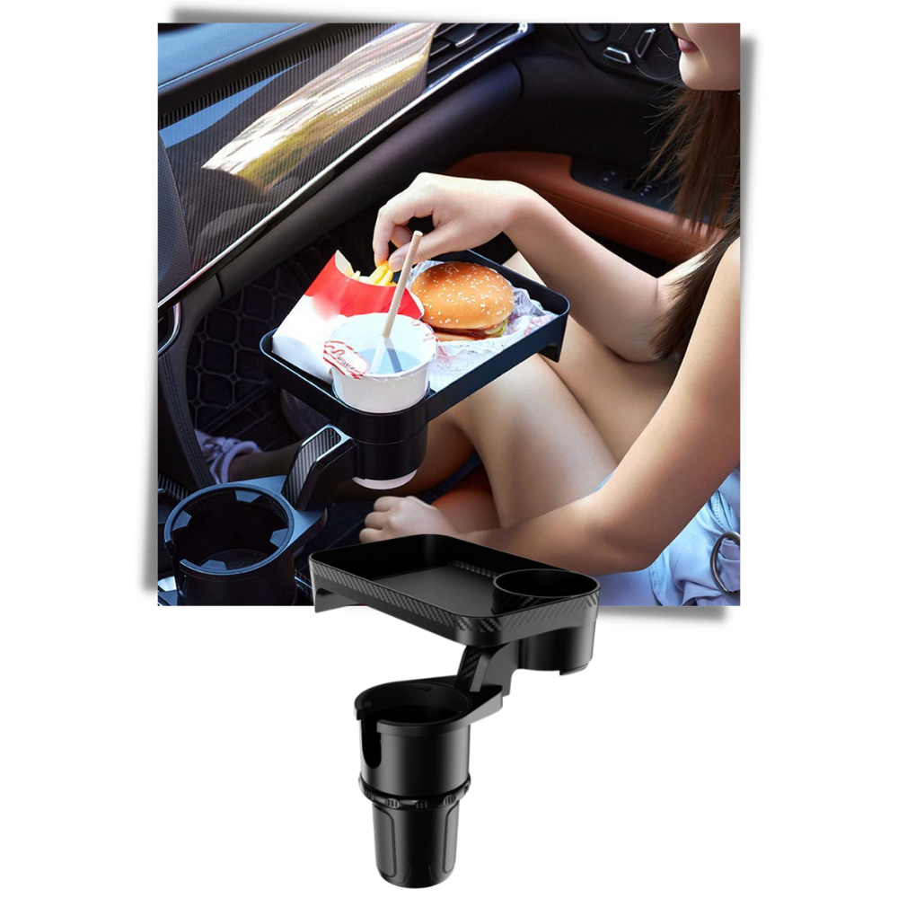 Porte-gobelet avec plateau rotatif pour voiture