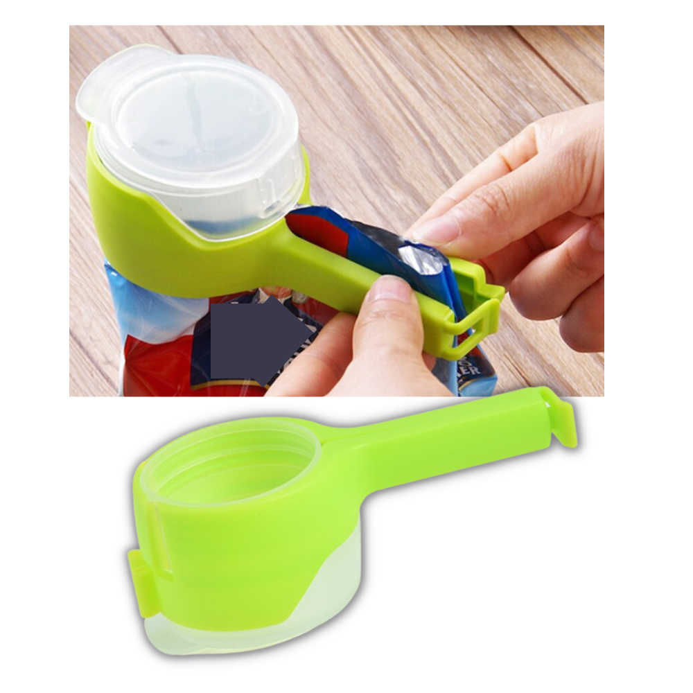 Clip pour sac alimentaire avec couvercle (2-pack)