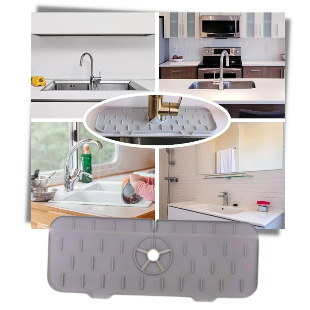Tapis en silicone anti-éclaboussures pour évier