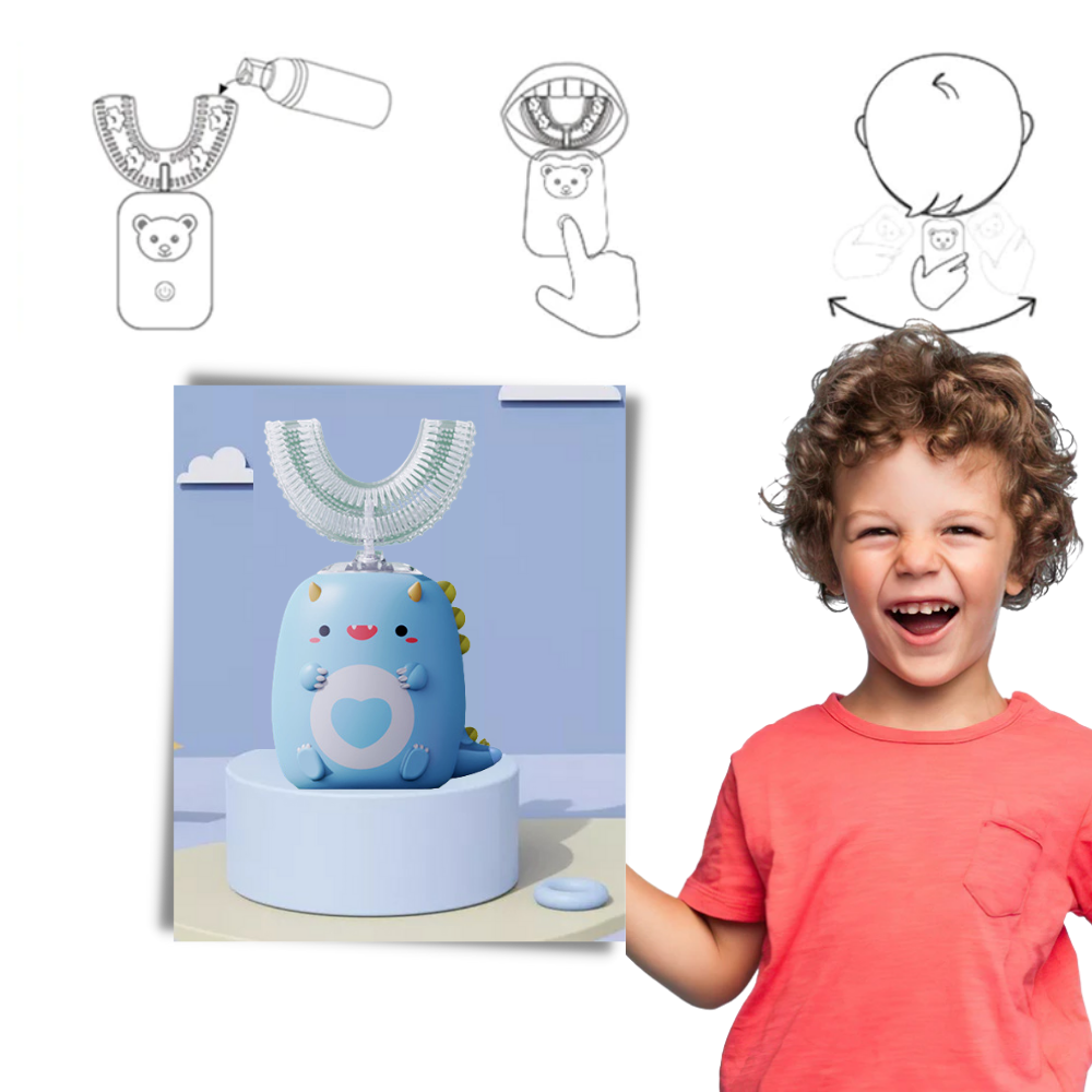 Brosse à dents électrique en U pour enfants