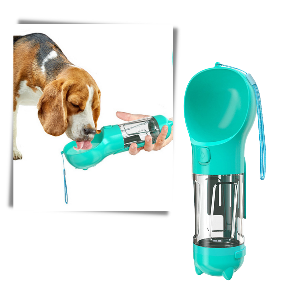 Bouteille distributrice d'eau et de nourriture pour animaux