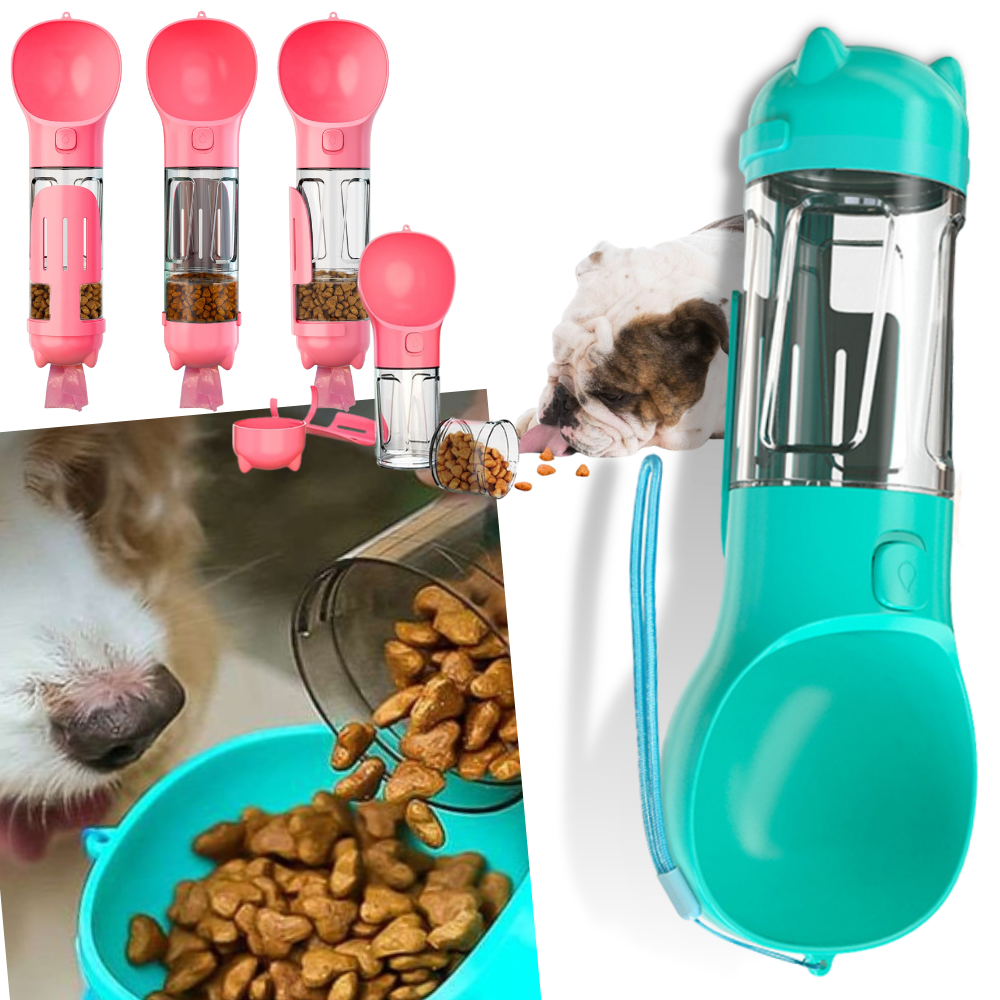 Bouteille distributrice d'eau et de nourriture pour animaux