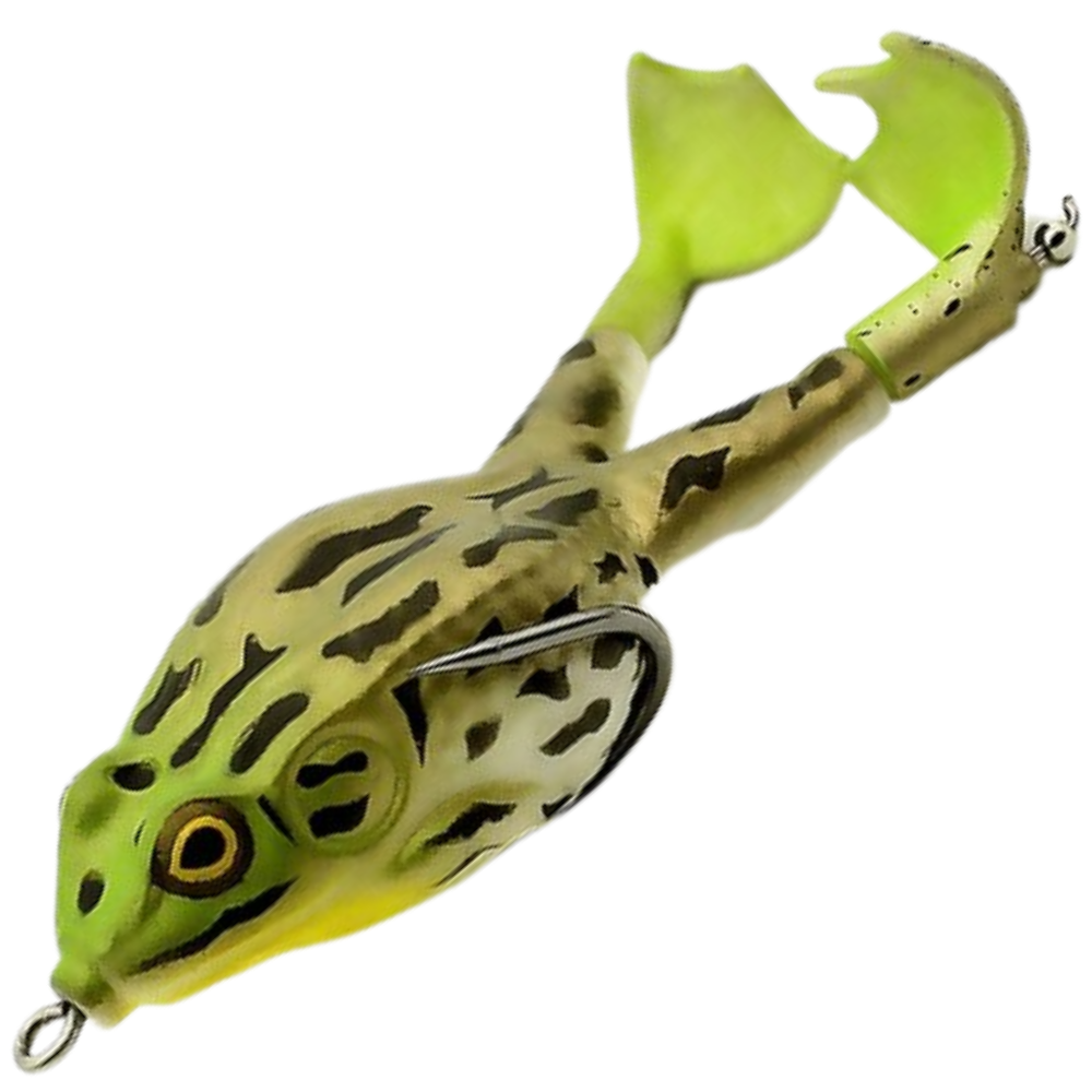 Leurre de pêche en silicone en forme de grenouille