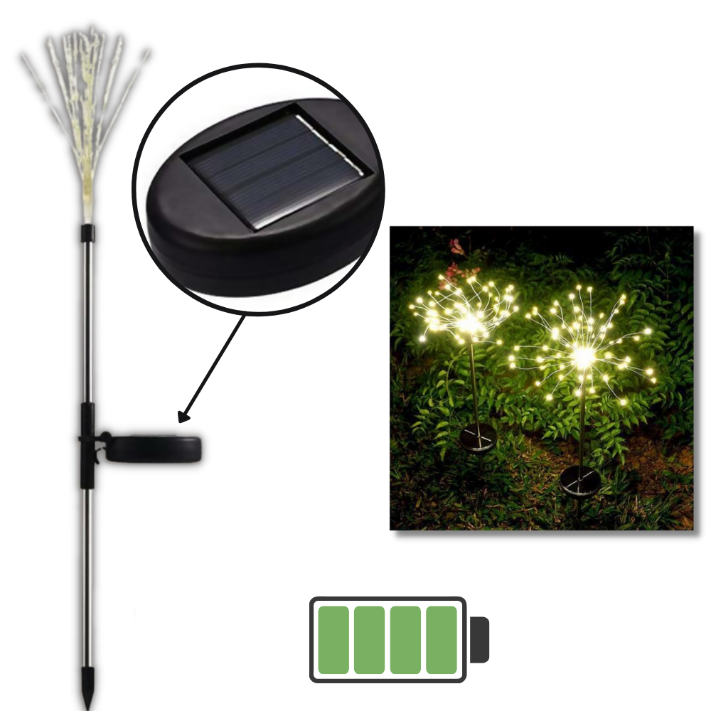 Lumières en forme de feux d'artifice électriques pour le jardin