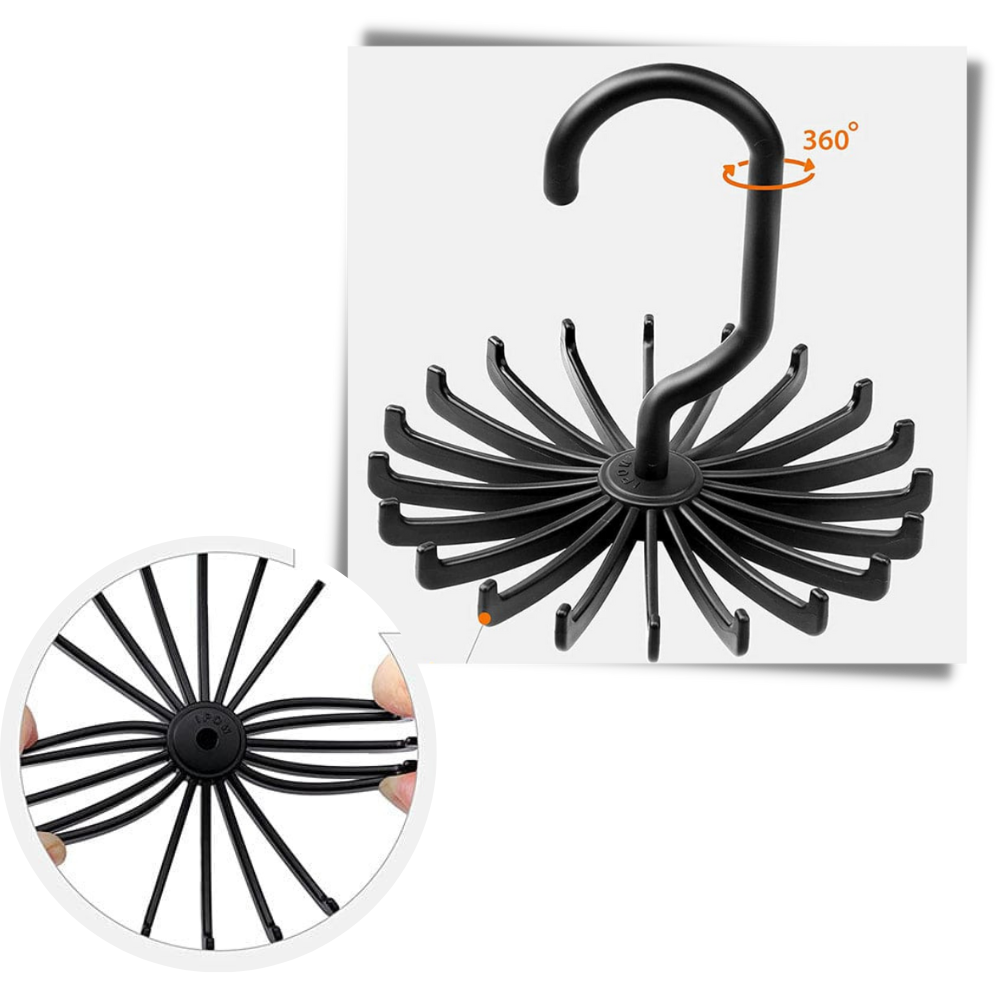 Porte-cravate rotatif à 360 degrés