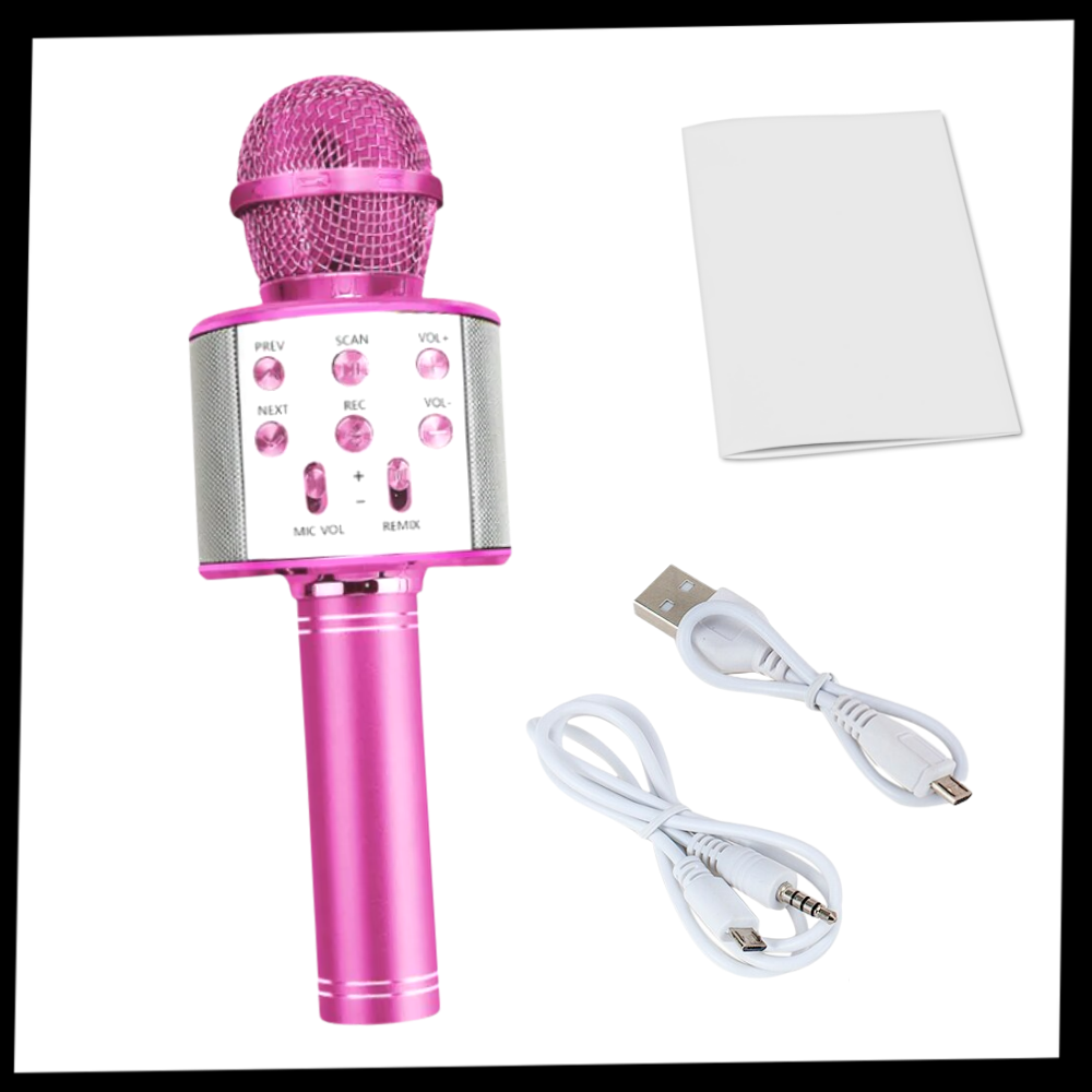 Microphone karaoké Bluetooth sans fil