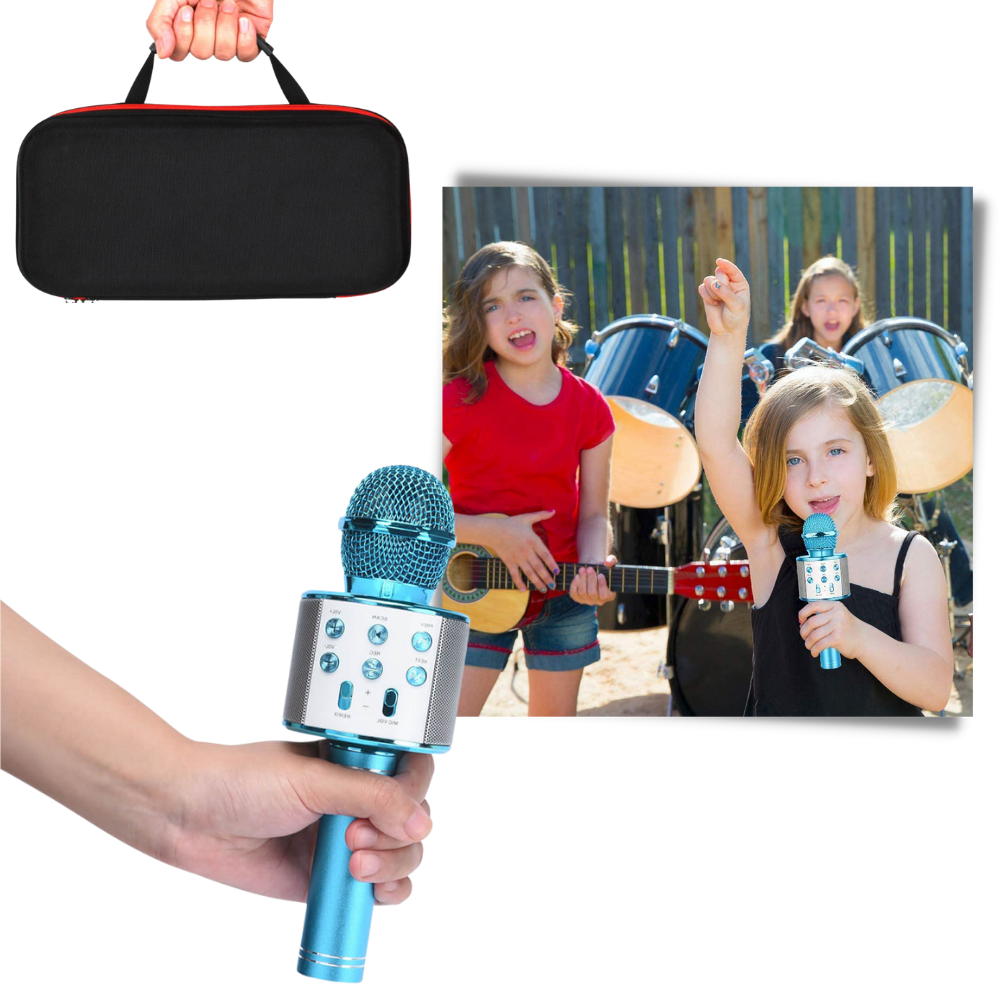 Microphone karaoké Bluetooth sans fil
