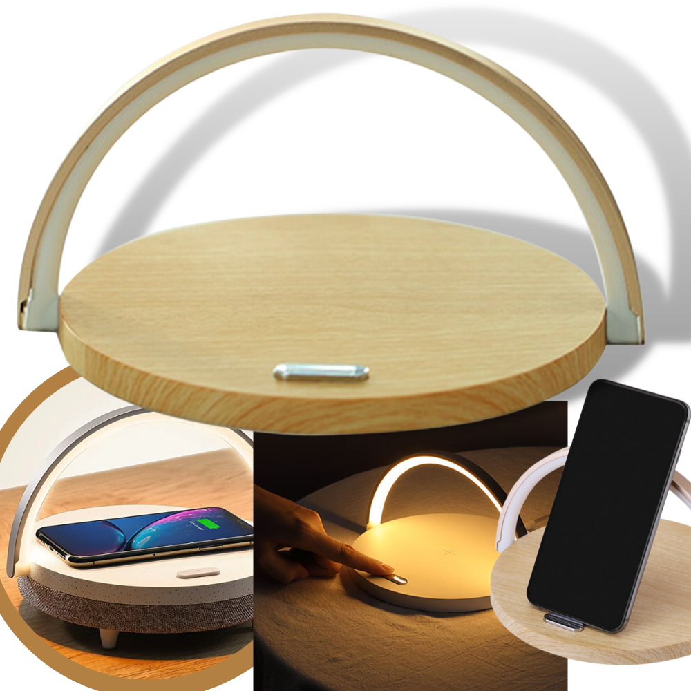 Lampe de bureau et chargeur de téléphone sans fil