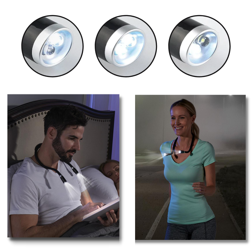Lampe de lecture LED pour le cou