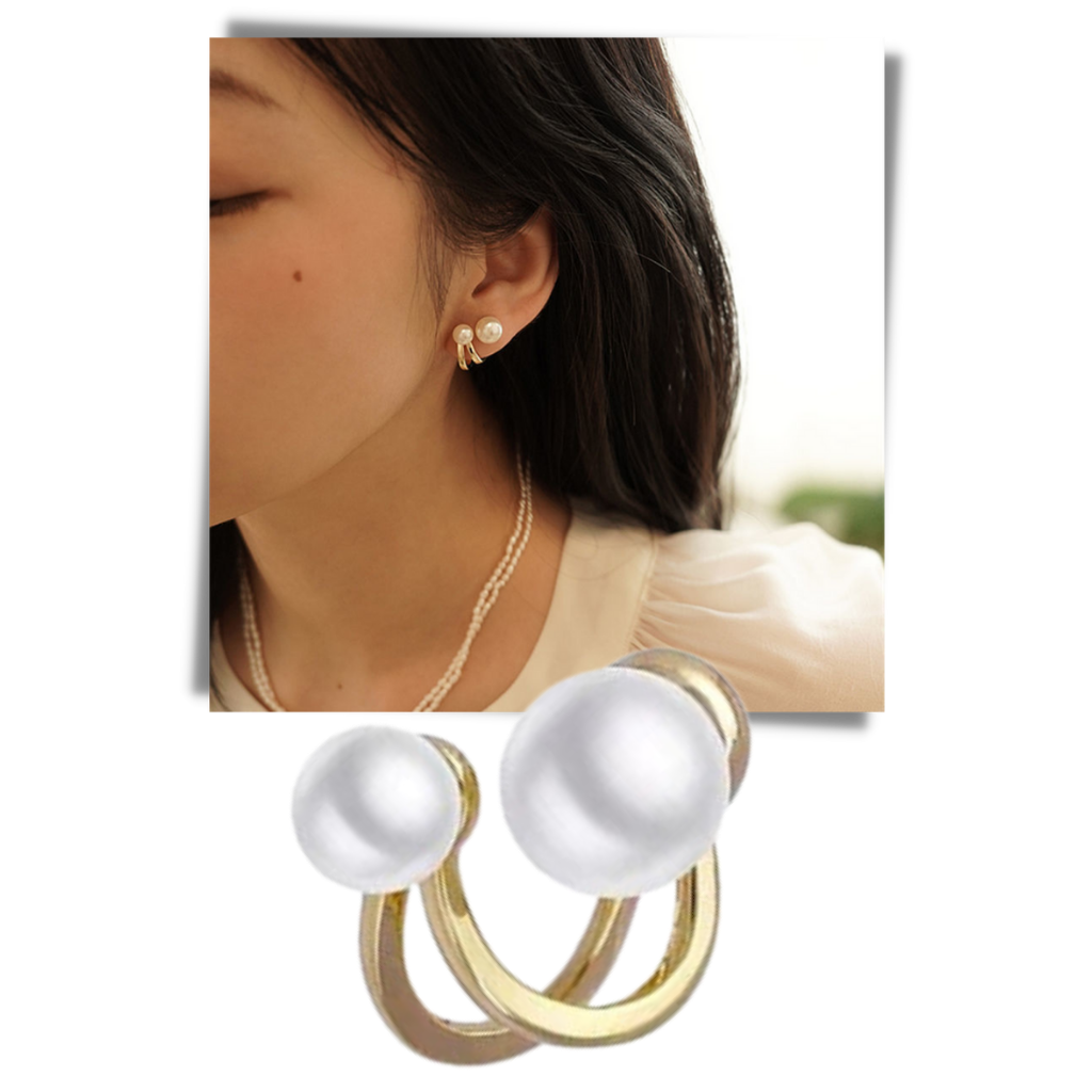 Pendants d'oreilles en perles vintage