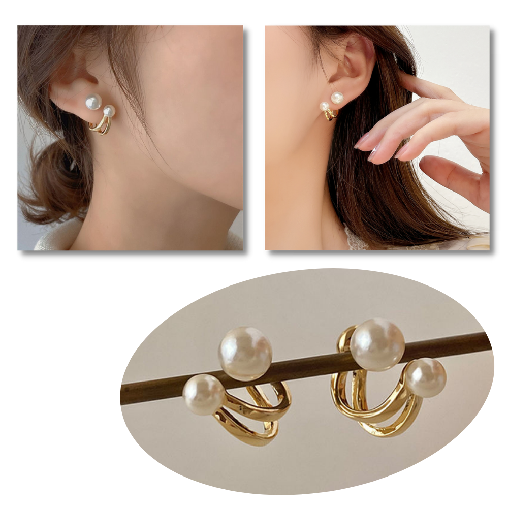 Pendants d'oreilles en perles vintage