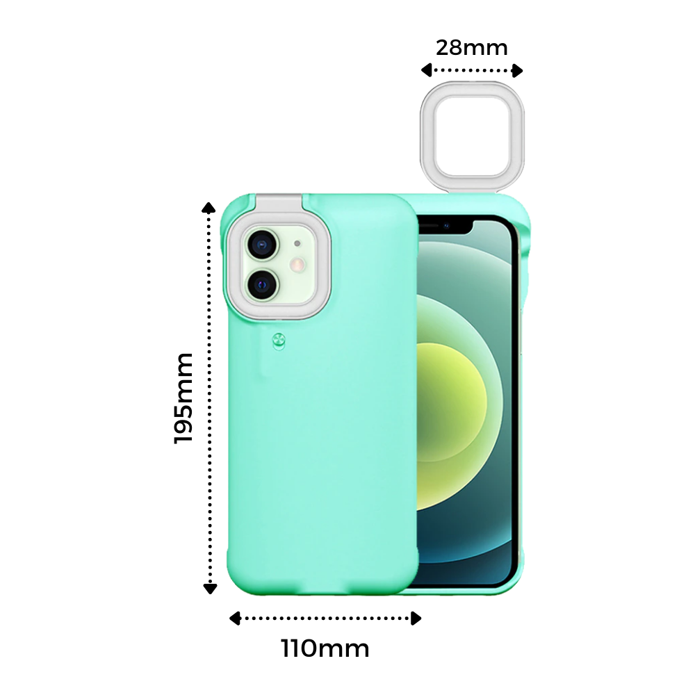 Étui de téléphone avec anneau lumineux LED