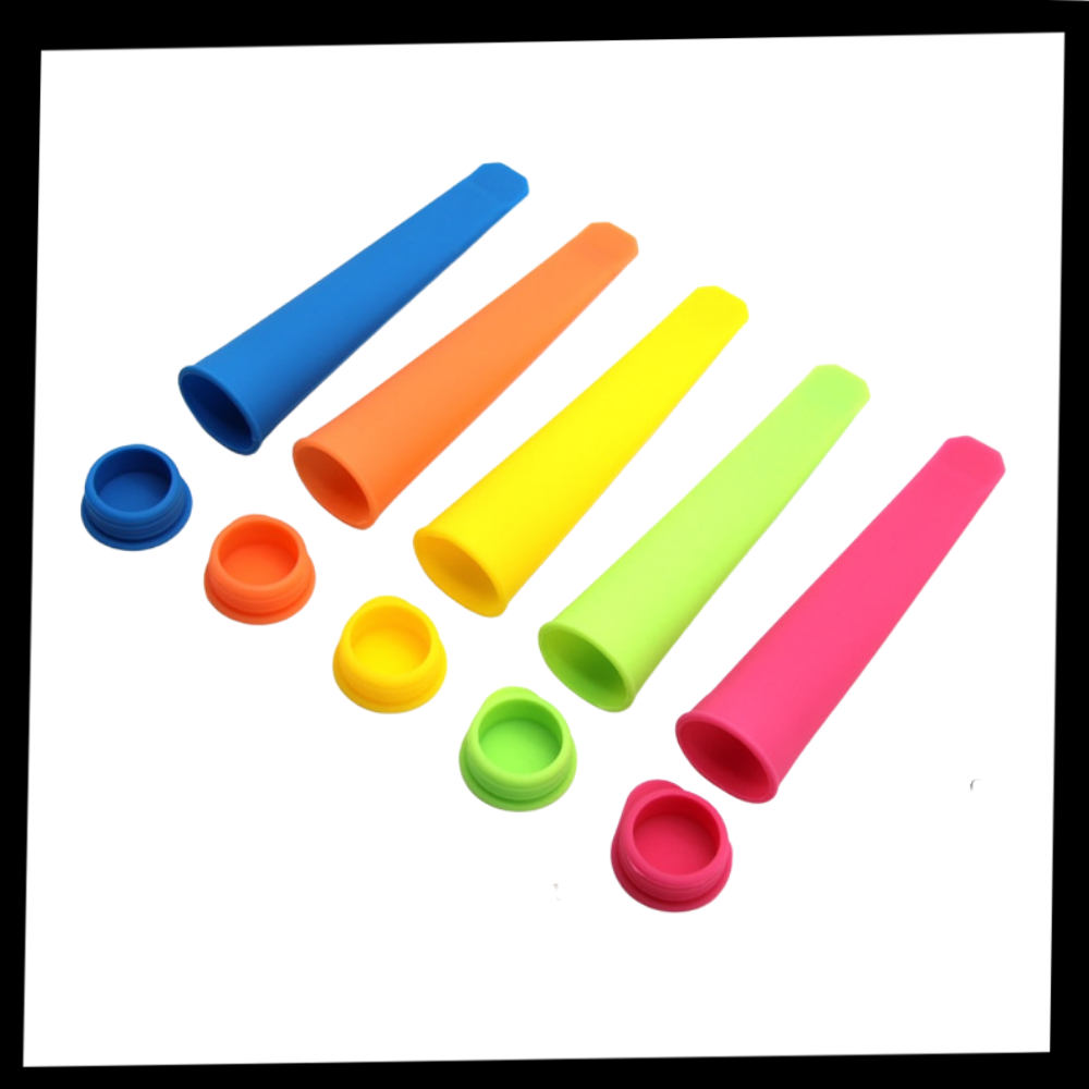 Pack de 5 moules en silicone pour sucettes glacées