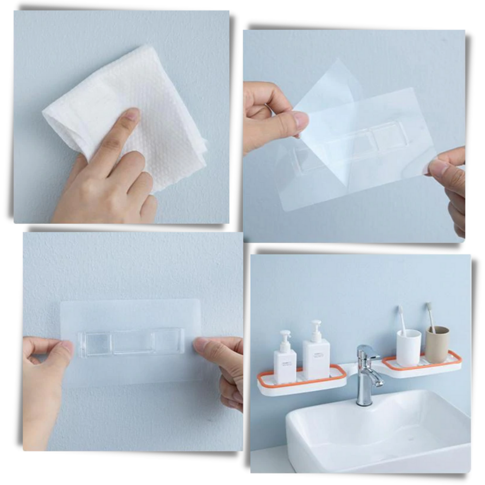 Support de rangement mural pour salle de bains