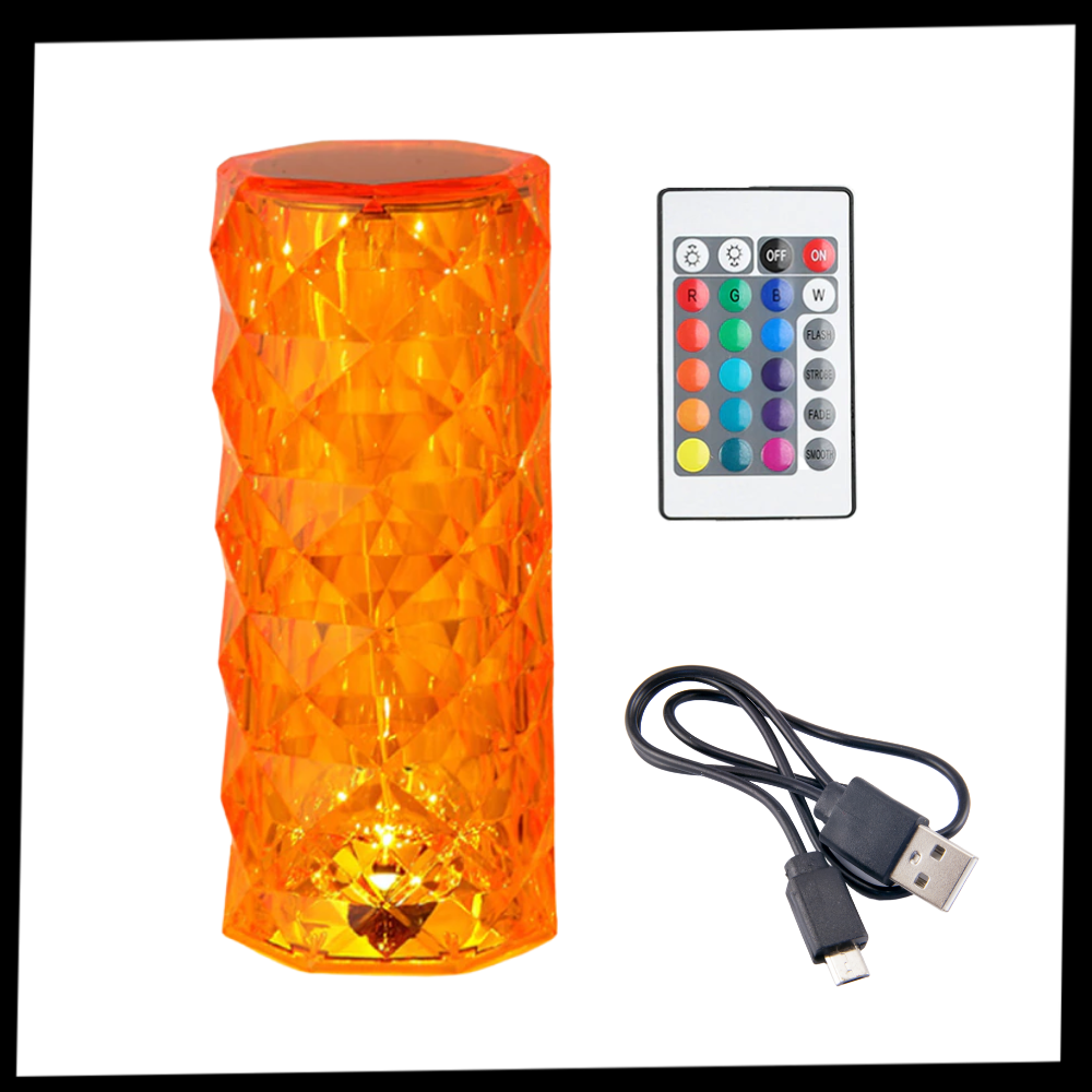 Lampe de luxe en cristal pour table