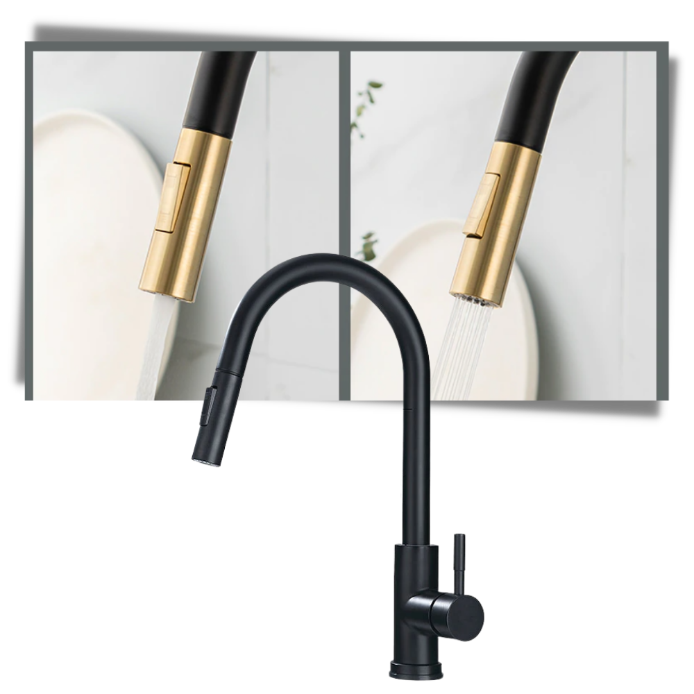 Robinet de cuisine flexible avec capteur