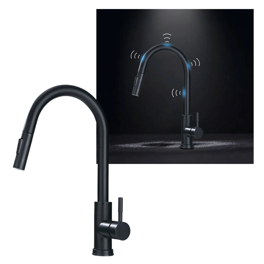 Robinet de cuisine flexible avec capteur