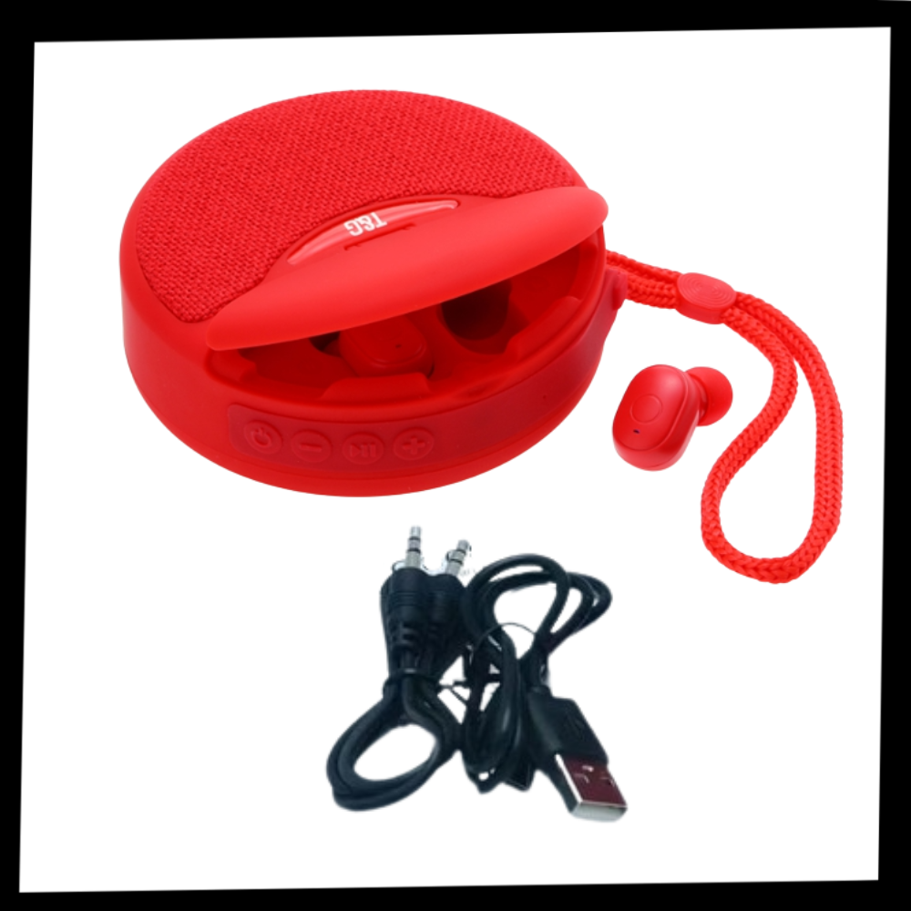 Haut-parleur bluetooth sans fil avec oreillettes