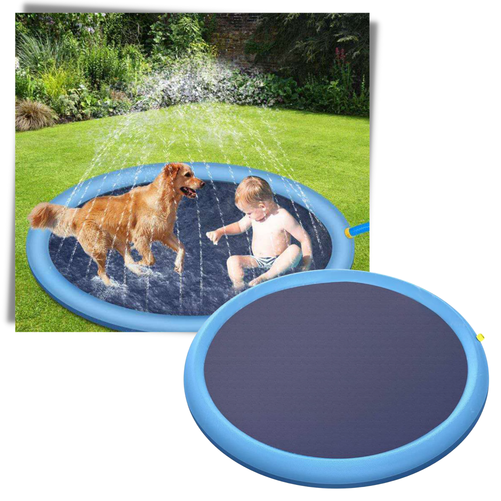 Piscine à jets d'eau pour animaux de compagnie et enfants