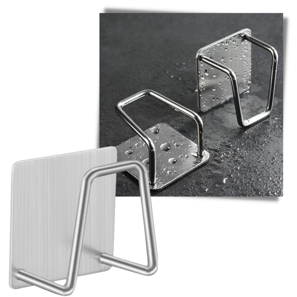 Lot de 2 porte-éponge en acier inoxydable