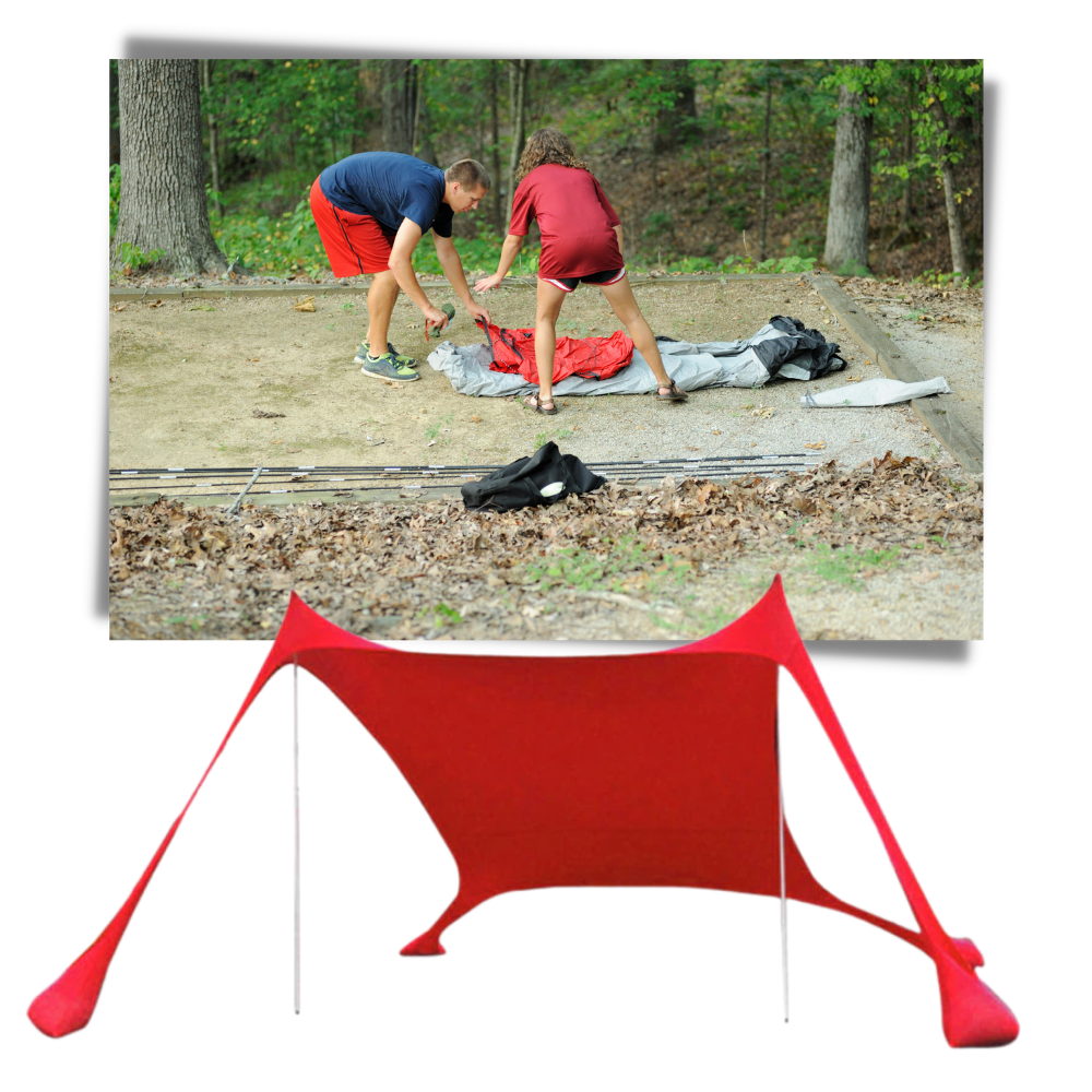 Tente d'ombrage légère pour la plage