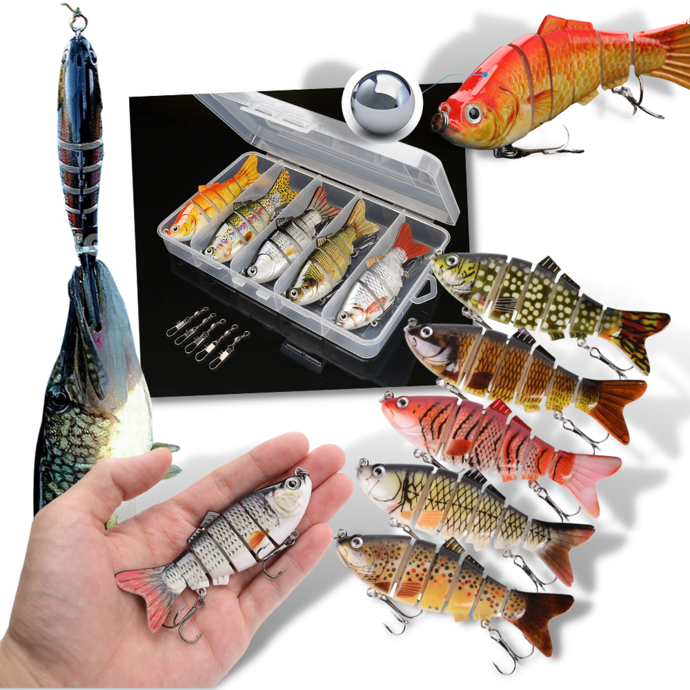 Lot de leurres de pêche artificiels Wobbler
