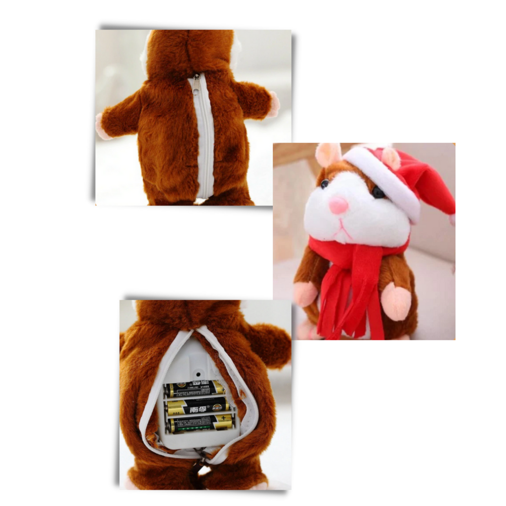 Hamster parlant en peluche