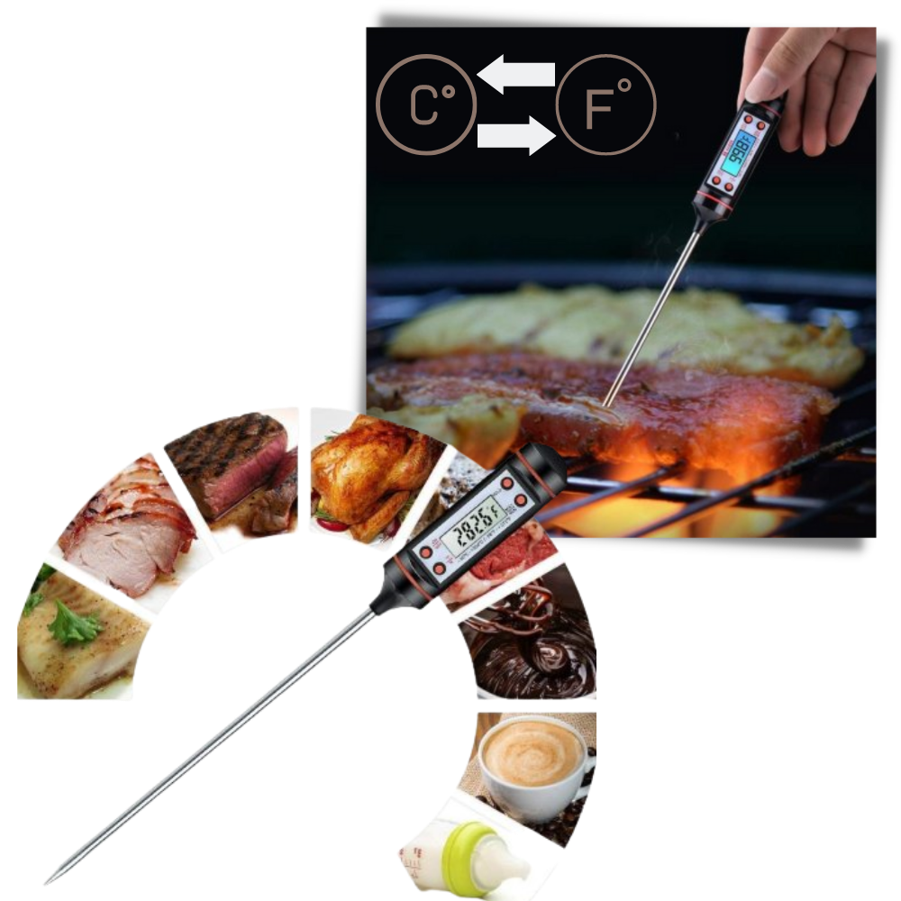 Thermomètre à sonde de cuisson numérique