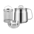 Friteuse en acier inoxydable 2 en 1