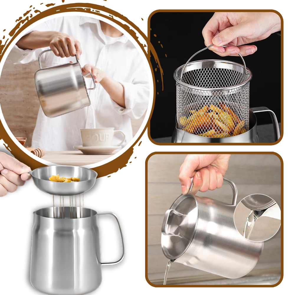 Friteuse en acier inoxydable 2 en 1