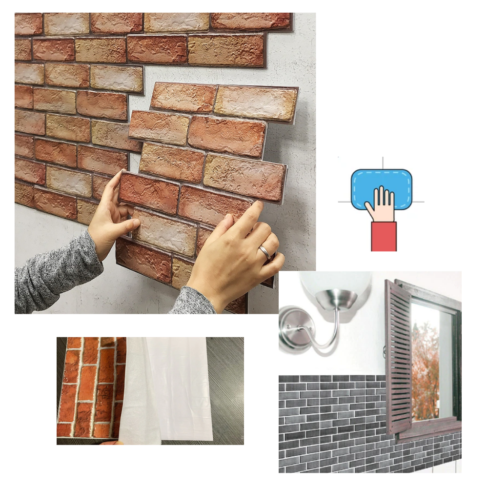 Carreaux muraux en mousse 3D à décoller et à coller