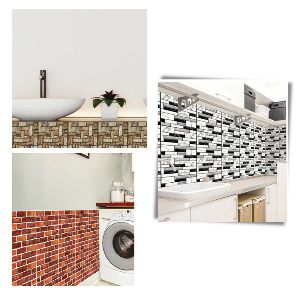 Carreaux muraux en mousse 3D à décoller et à coller
