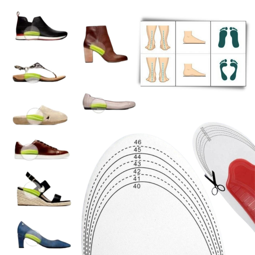 1 Paire de semelles orthopédiques fermes pour pieds plats