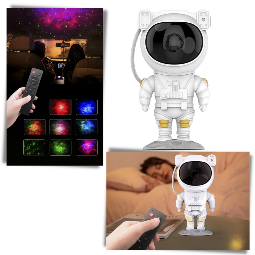 Lampe de nuit de projection d'astronaute
