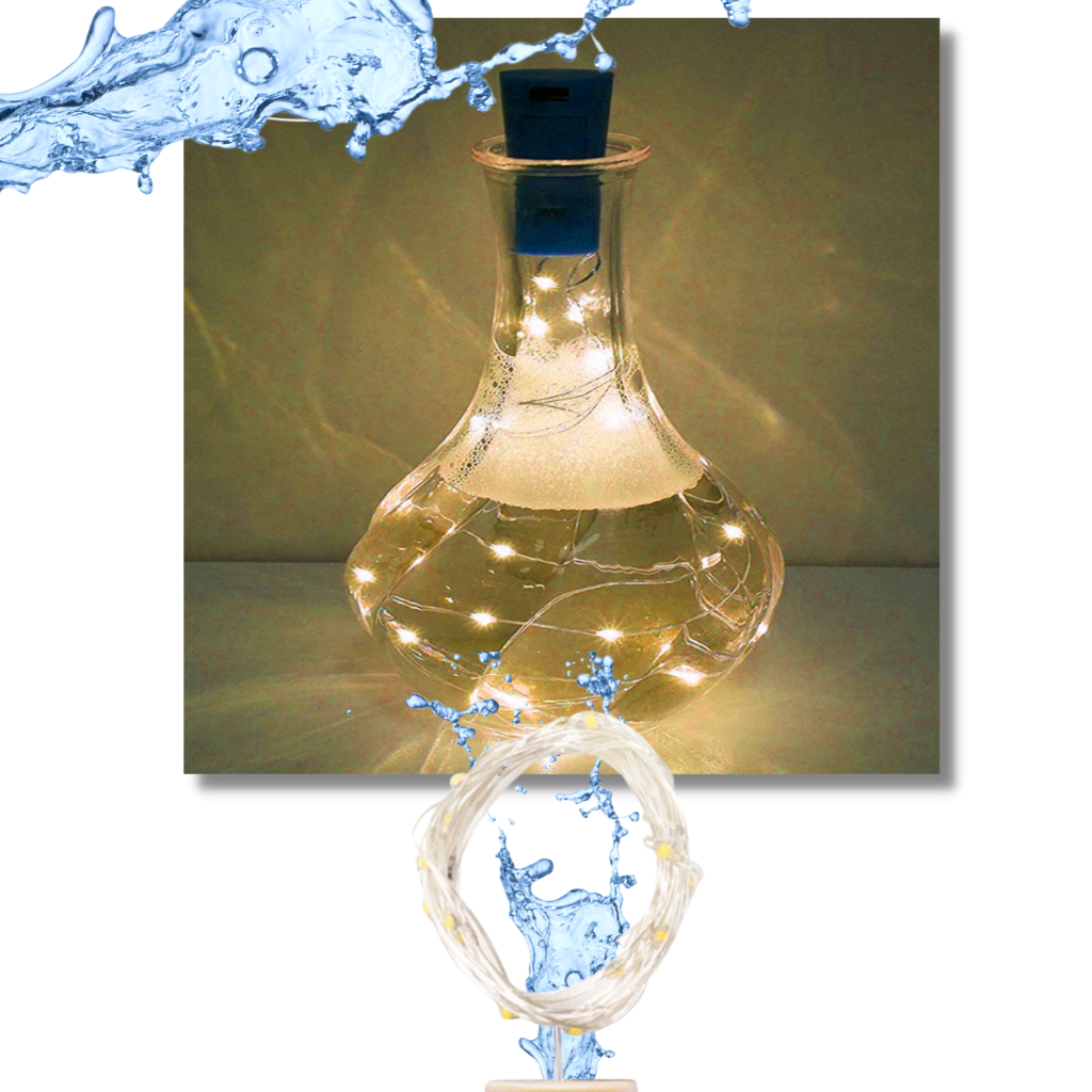 Guirlande lumineuse LED pour bouteille avec bouchon (lot de 3)