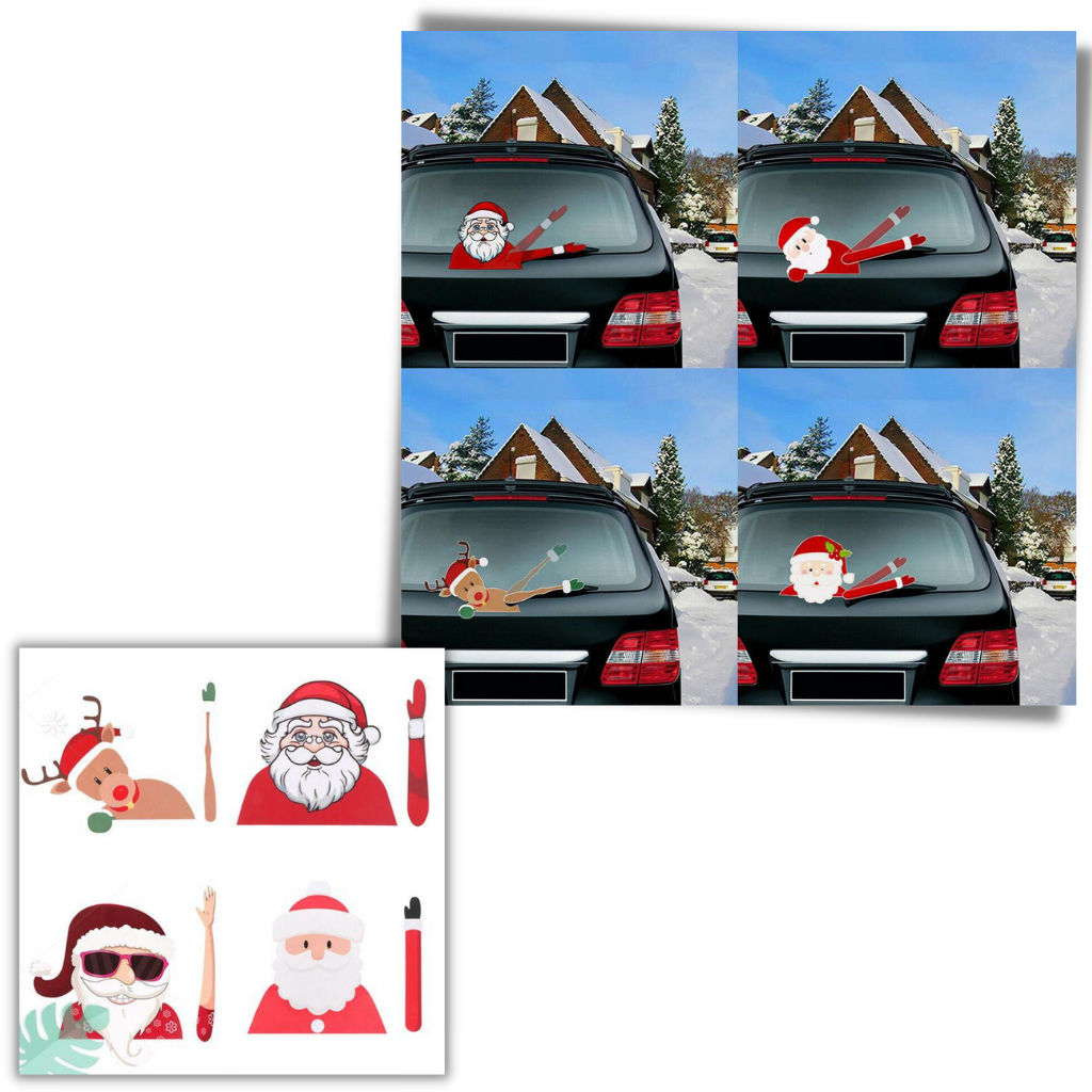 Autocollant de Noël pour essuie glace