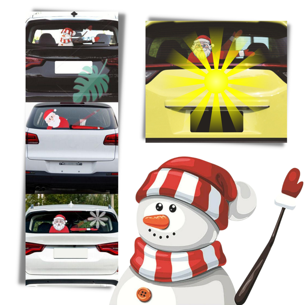 Autocollant de Noël pour essuie glace