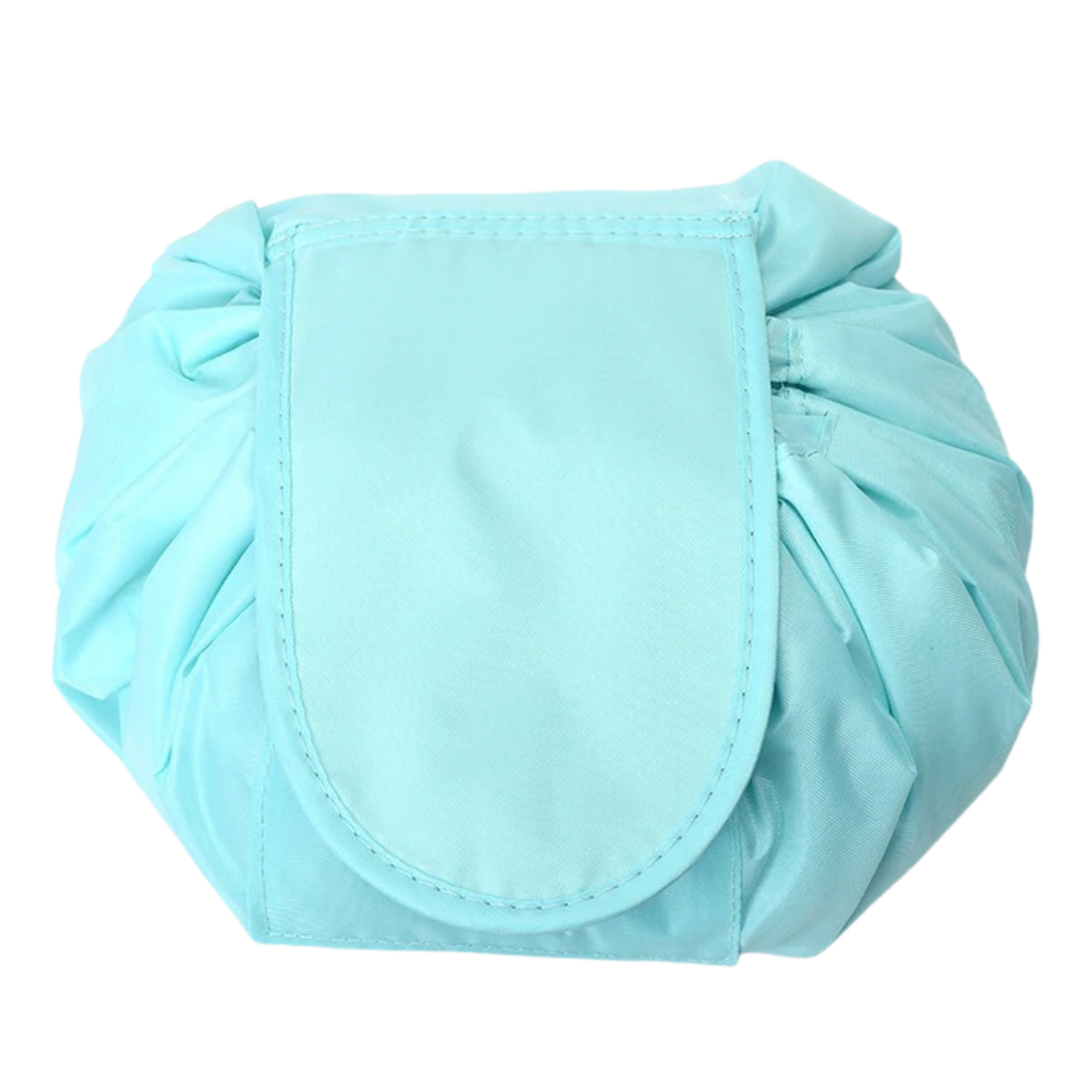 Pochette à maquillage pliable avec cordon de serrage