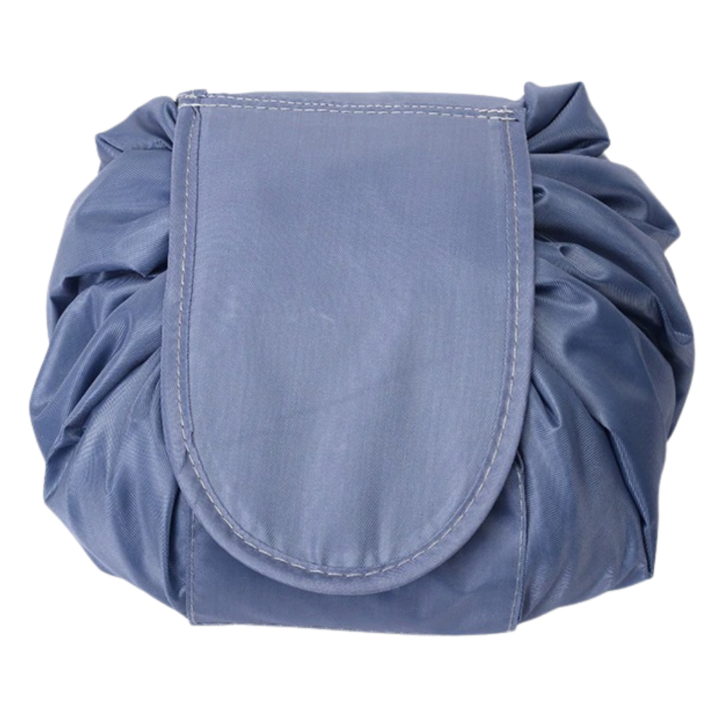 Pochette à maquillage pliable avec cordon de serrage