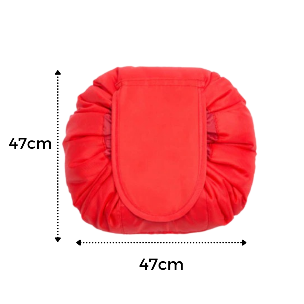 Pochette à maquillage pliable avec cordon de serrage