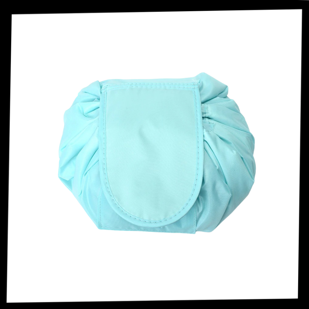Pochette à maquillage pliable avec cordon de serrage