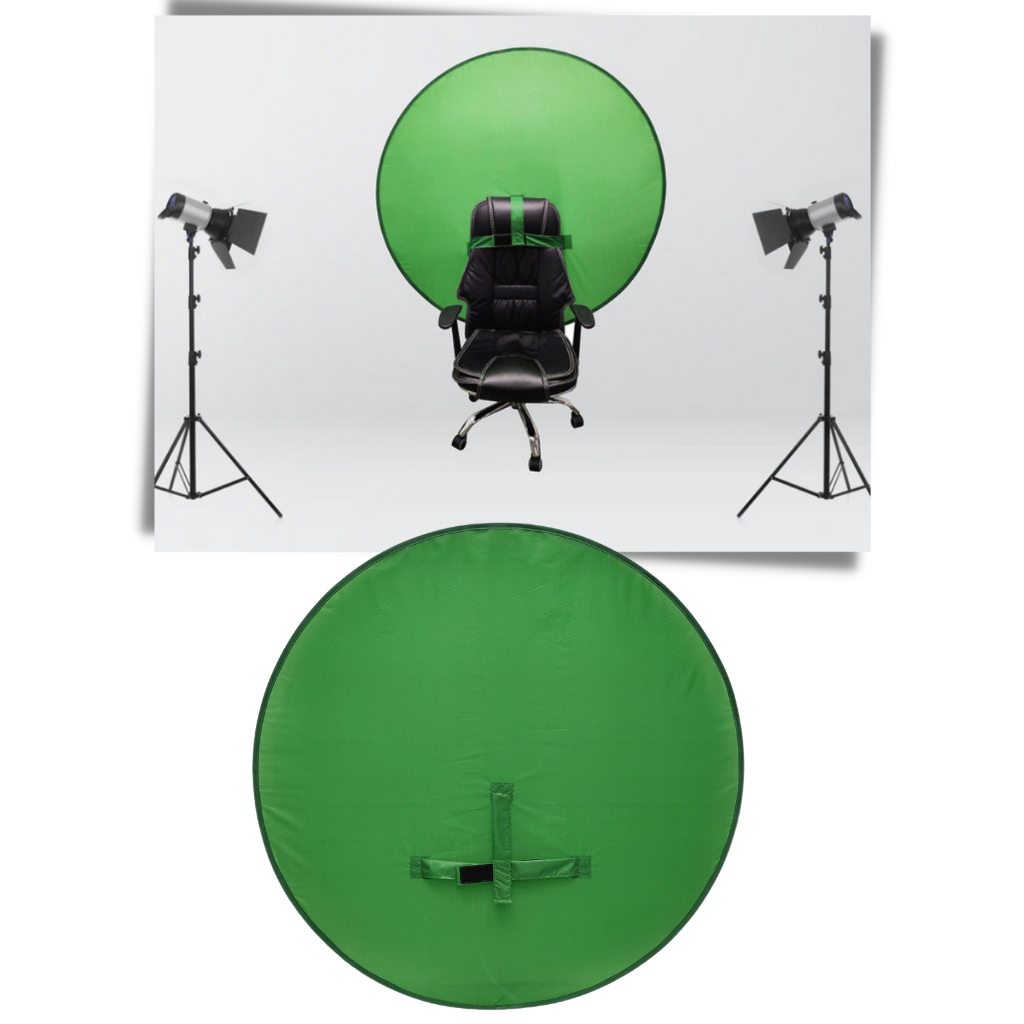 Arrière-plan vert pliable pour chaise