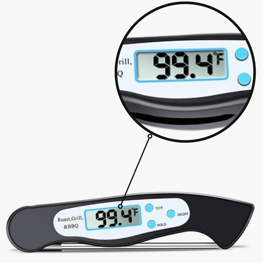 Thermomètre alimentaire numérique pliable à lecture instantanée