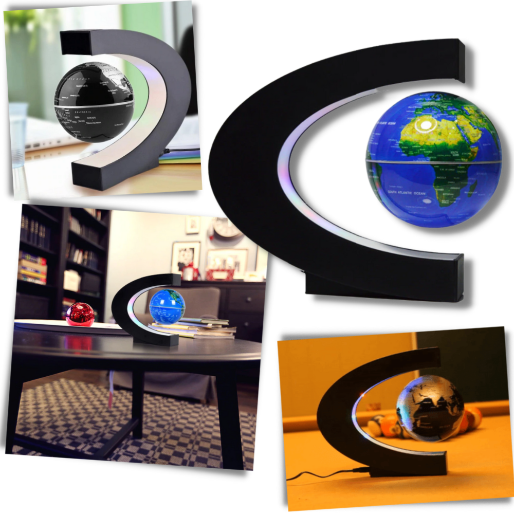 Globe magnétique à LED en lévitation
