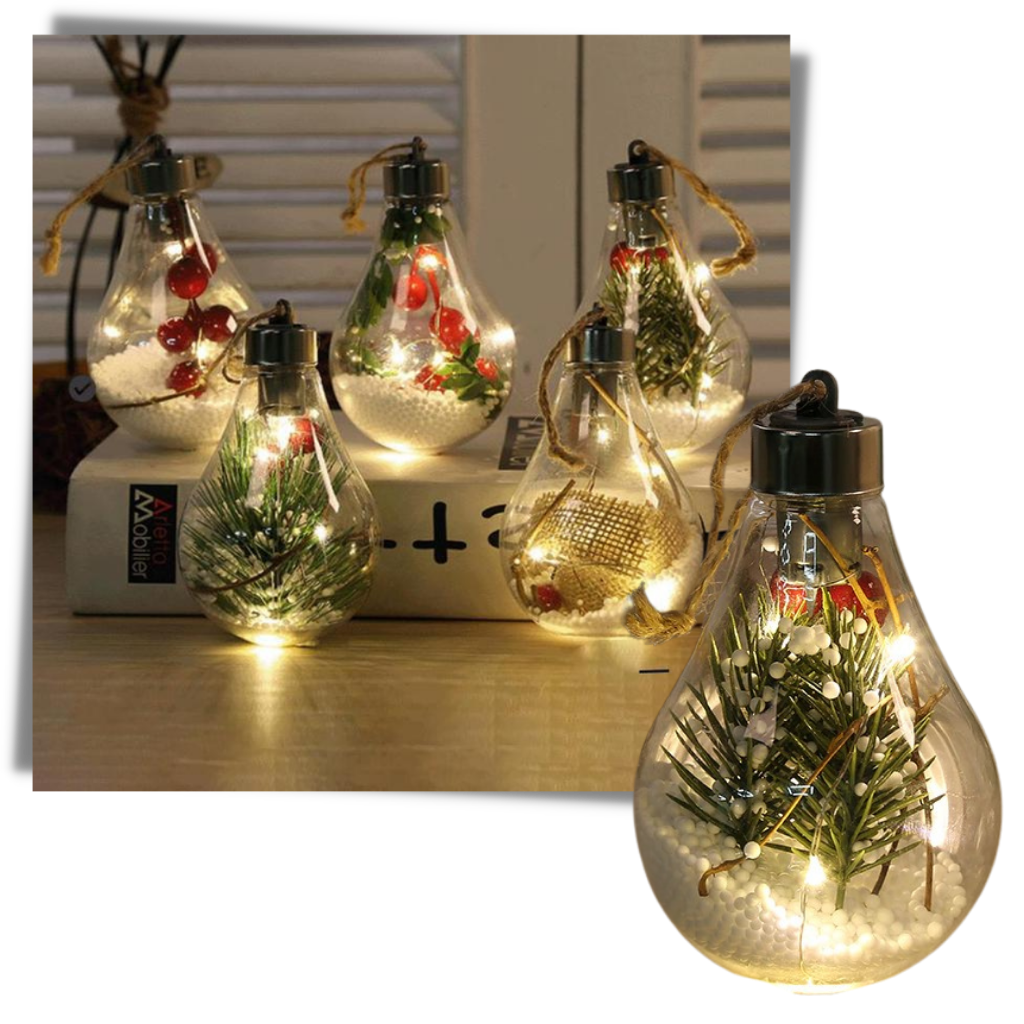 Ampoule Boule de Noël Transparente à LED