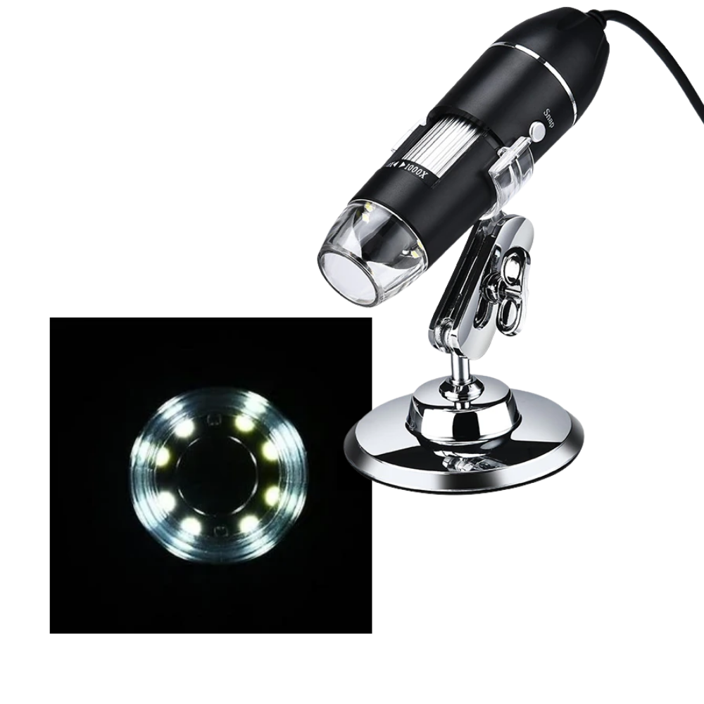 Microscope numérique à USB avec LED
