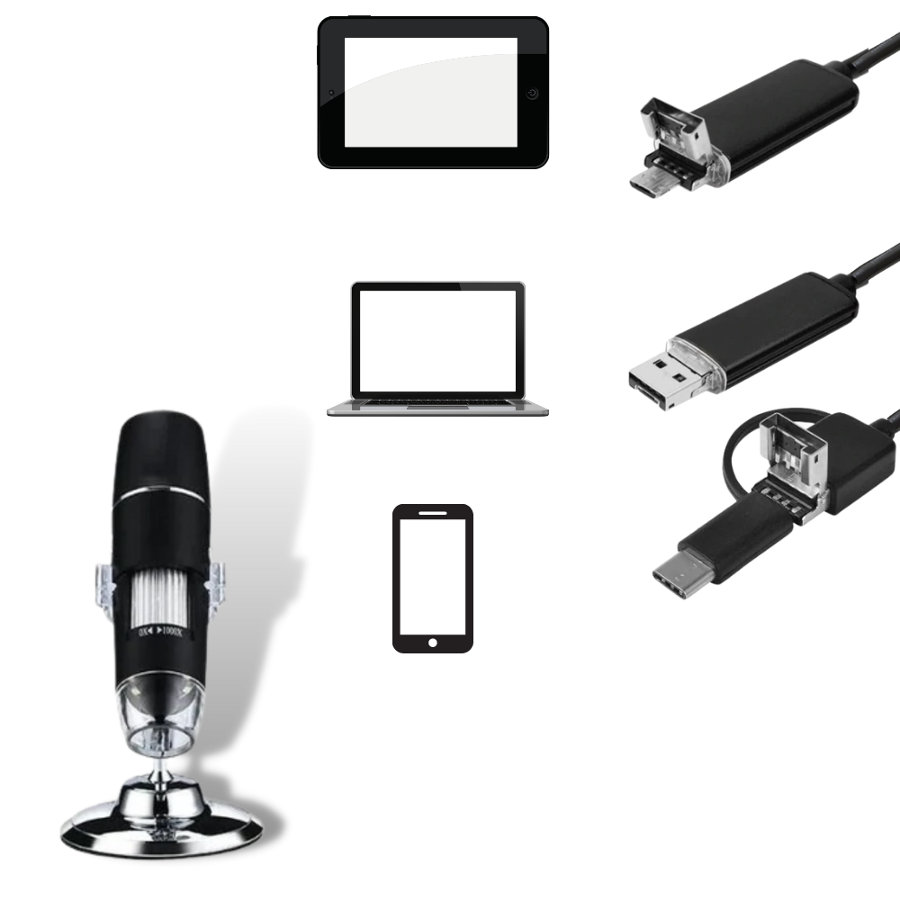 Microscope numérique à USB avec LED